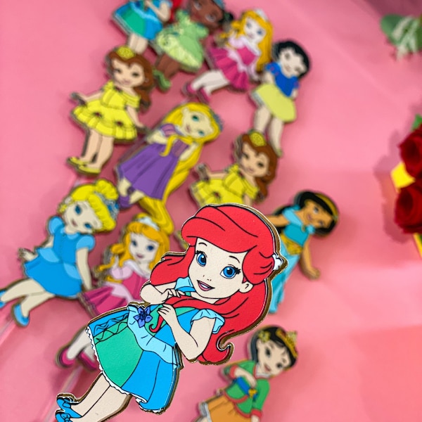 Set of 12 Cupcake Toppers | Disney Toddler Princesses Theme Party | Toddler Princess Birthday Cupcake Toppers | Disney Princess