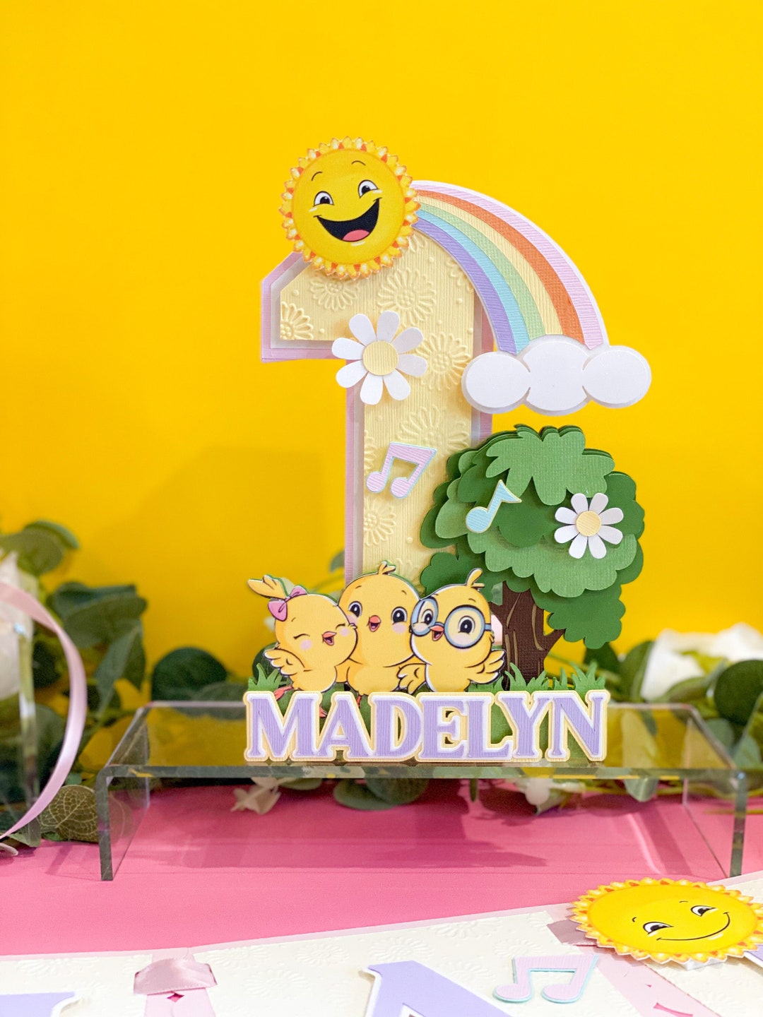 Canticos Theme 3D Letters | Canticos Pollitos Party Theme | Pastel ...