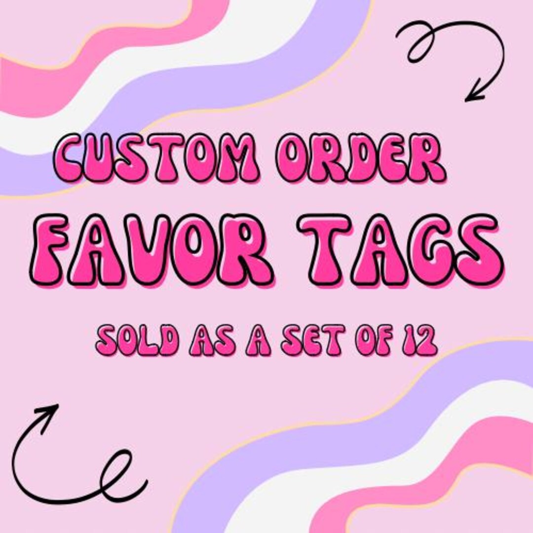 Back Order Tags Custom Order for Favor Tags | Personalized Favor Tags - Etsy