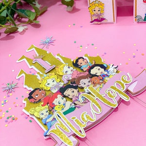 Baby Princess Cake Topper | Baby Princess Theme Party | Castle Princess Birthday | Disney  Princess Birthday Theme |