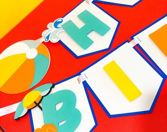 Pool Party Banner | Pool Party Theme Party | Beach Birthday Party| Personalized Banner | Summer Birthday Party