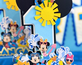 Mickey and Friends Pool Party Theme 3D Letters or Numbers | Mickey Summer Party Theme | Mickey Pool Party Birthday | Nursery Room Decor |