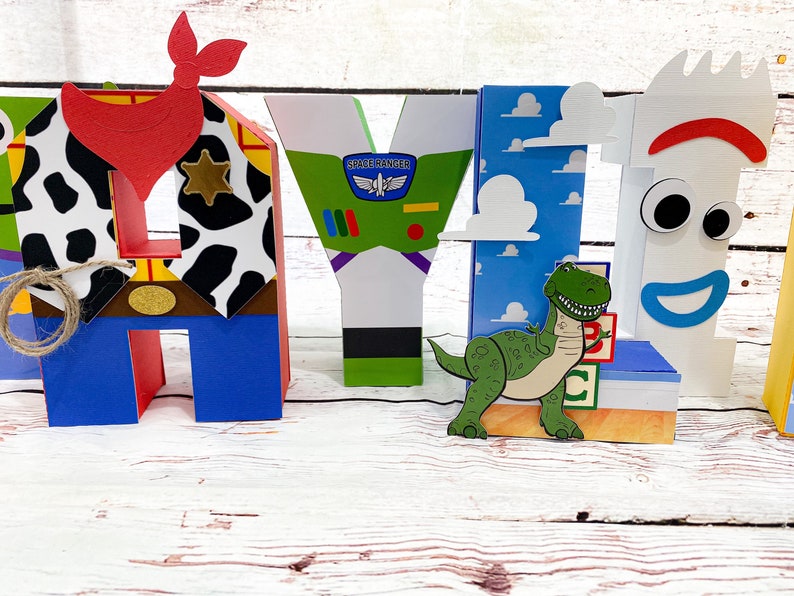 Toy Story Theme 3D Letters Toy Story Party Theme Woody Etsy