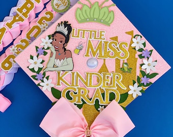 Bundle Princess Tiana Graduation Cap Topper & Lei | Kindergarten Graduation | Graduation Gift | Personalized Grad Cap and Lei |Class of 2026
