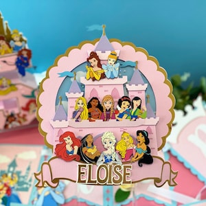 Princess Theme Party | Disney Princess Theme | Happy Birthday | Personalized Cake Topper
