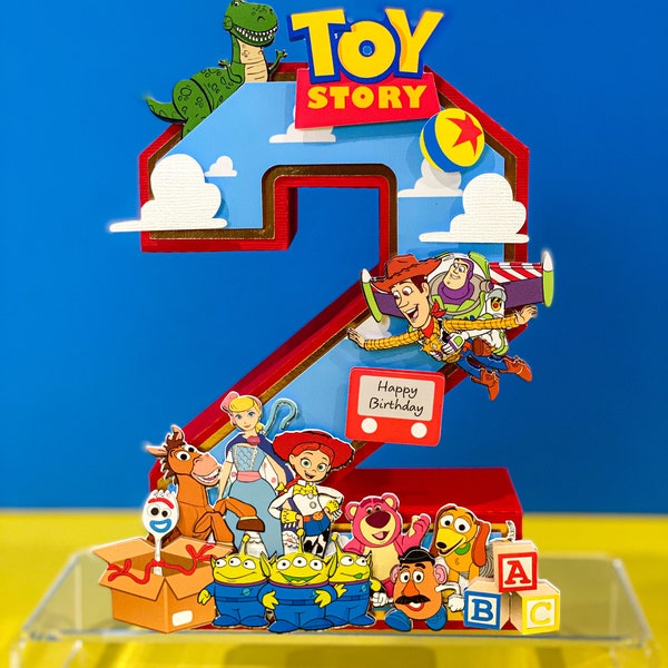 Toy Story Theme 3D Letters or Numbers | Toy Story Theme | Woody Buzz Birthday Party Supplies | Nursery Room Decor | Baby Shower Keepsake