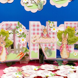 Peter Rabbit 3D Letters or Numbers| Easter Party Theme | Bunny Birthday ...