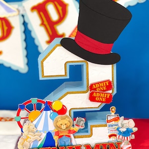Large Circus 3D Letters or Numbers with Name | Carnival Party Theme | Come One Come All | Baby Shower Centerpieces