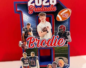 Personalized Graduation Letter With Photos | Senior Night Decor | Class of 2027 Graduation Gift | Football Graduation Keepsake