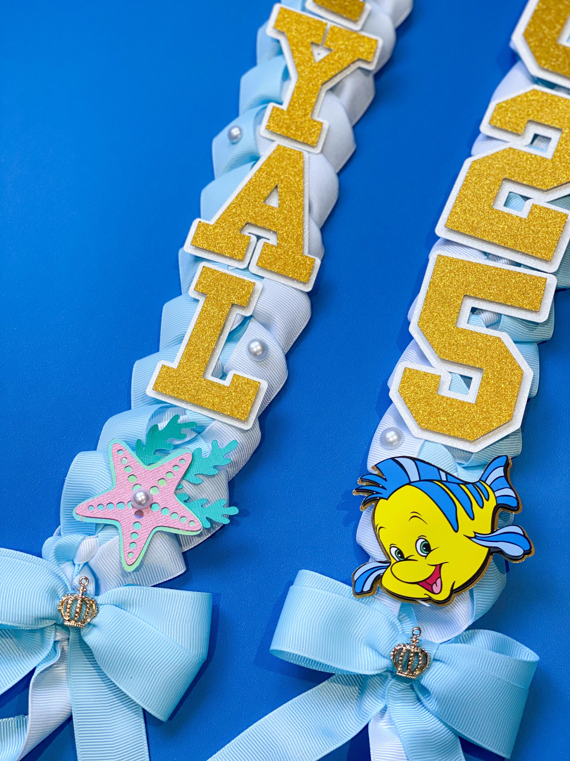 Ariel Little Mermaid Graduation Lei | Kindergarten Graduation Lei ...