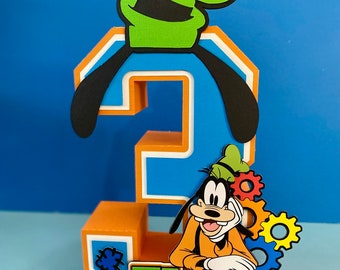 Goofy Theme 3D Letters or Numbers | Goofy Party Theme | Goofy Birthday | Nursery Room Decorations | Baby Shower | Goofy Wall Room Decor |