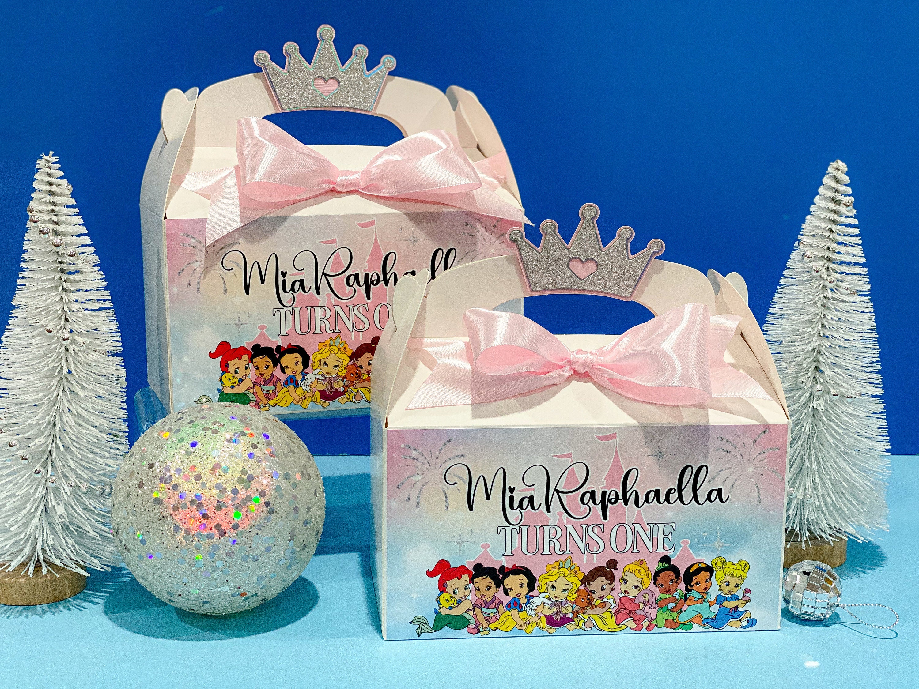 Baby Princess Personalized Favor Boxes | Princess Birthday Decor ...