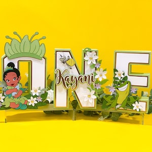 Baby Tiana Theme 3D Letters or Numbers | Tiana Party Theme | Baby Tiana Birthday | Nursery Room Decor | Baby Shower | Centerpiece Decor |