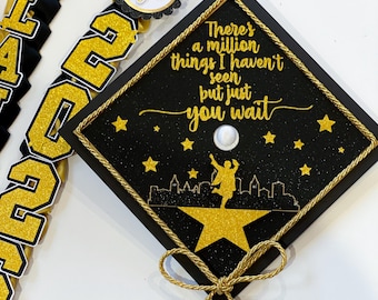 Bundle Hamilton Inspired Graduation Cap Topper & Lei |Kindergarten Graduation | Graduation Gift | Personalized Grad Cap Lei |Class of 2026