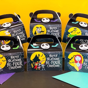 L'Étrange Noël de mon père Noël | Décoration d'anniversaire Jack Sally | Fête Oogie Zero Jack Sally | Bonbonnières sur le thème d'Halloween | Boîtes à pignon
