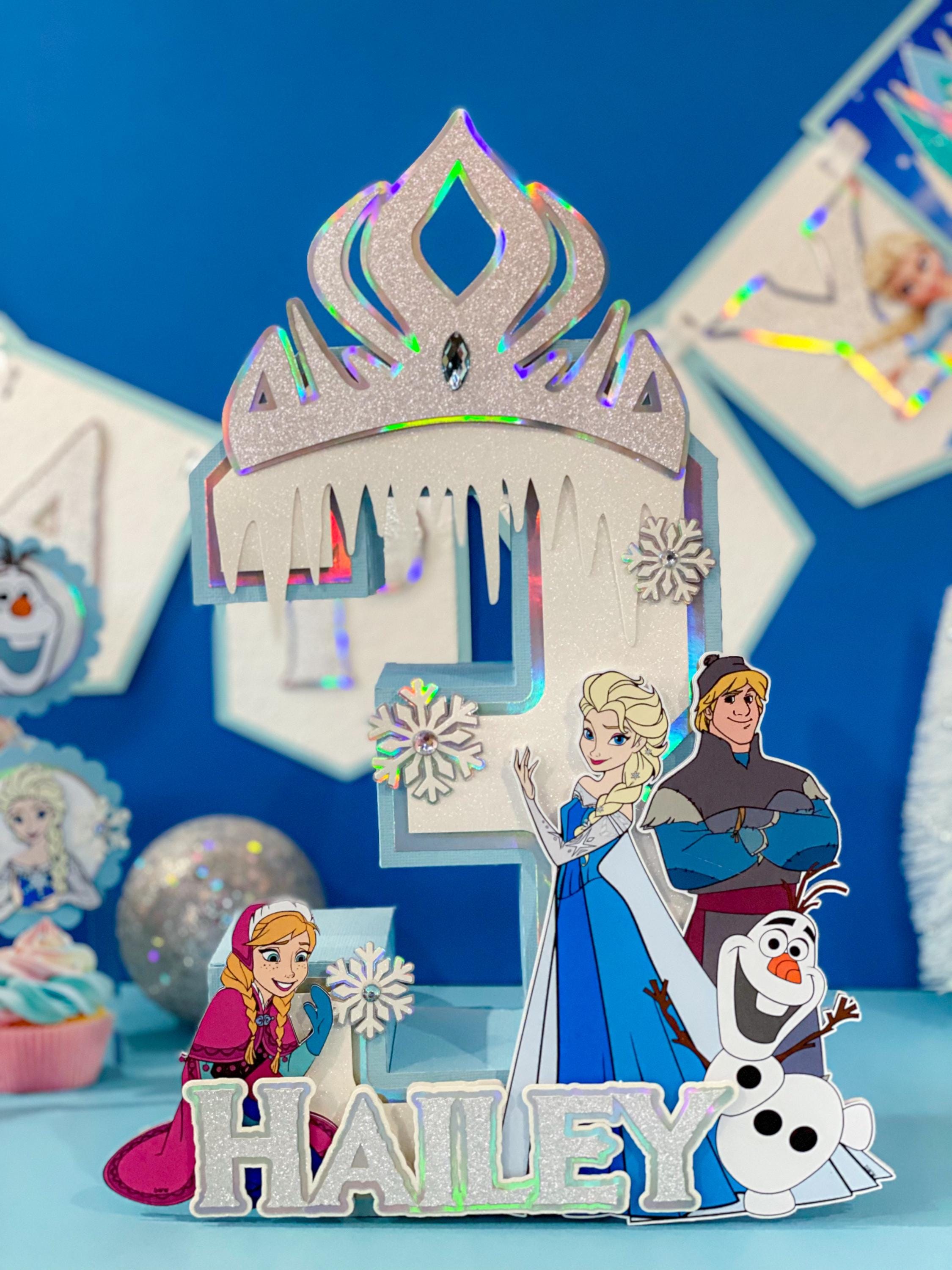 Large Frozen Elsa 3D Letters or Numbers with Name | Disney Party Theme  | Winter Wonderland Party Decorations | Disney Centerpieces