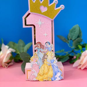 Large Princess 3D Letters or Numbers with Name | Princess Party Theme | Princess Birthday | Girl Party Decorations | Princess Centerpieces