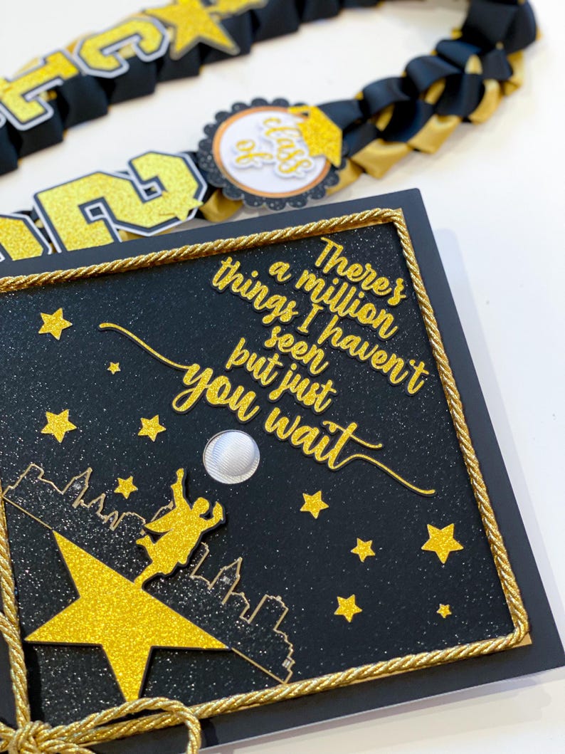 Bundle Hamilton Inspired Graduation Cap Topper & Lei |kindergarten ...