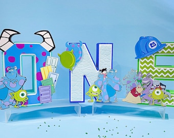 Monsters Inc Theme 3D Letters | Monsters Inc Theme | Monsters Inc Sully  Mike Birthday | Nursery Room Decorations | Baby Shower - Etsy