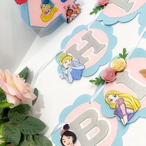 Happy Birthday Banner | Disney Princesses Theme Party | Princess Birthday Banner | Disney Princess Banner