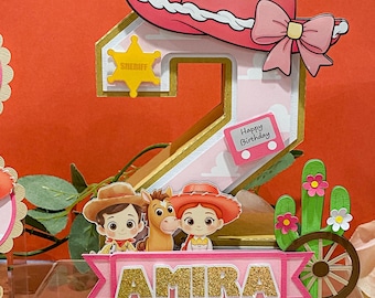 Large Pink Baby Toy Story 3D Letters or Numbers with Name | Toy Story Party | Woody Buzz | Nursery Room Decor | Baby Shower Centerpieces |