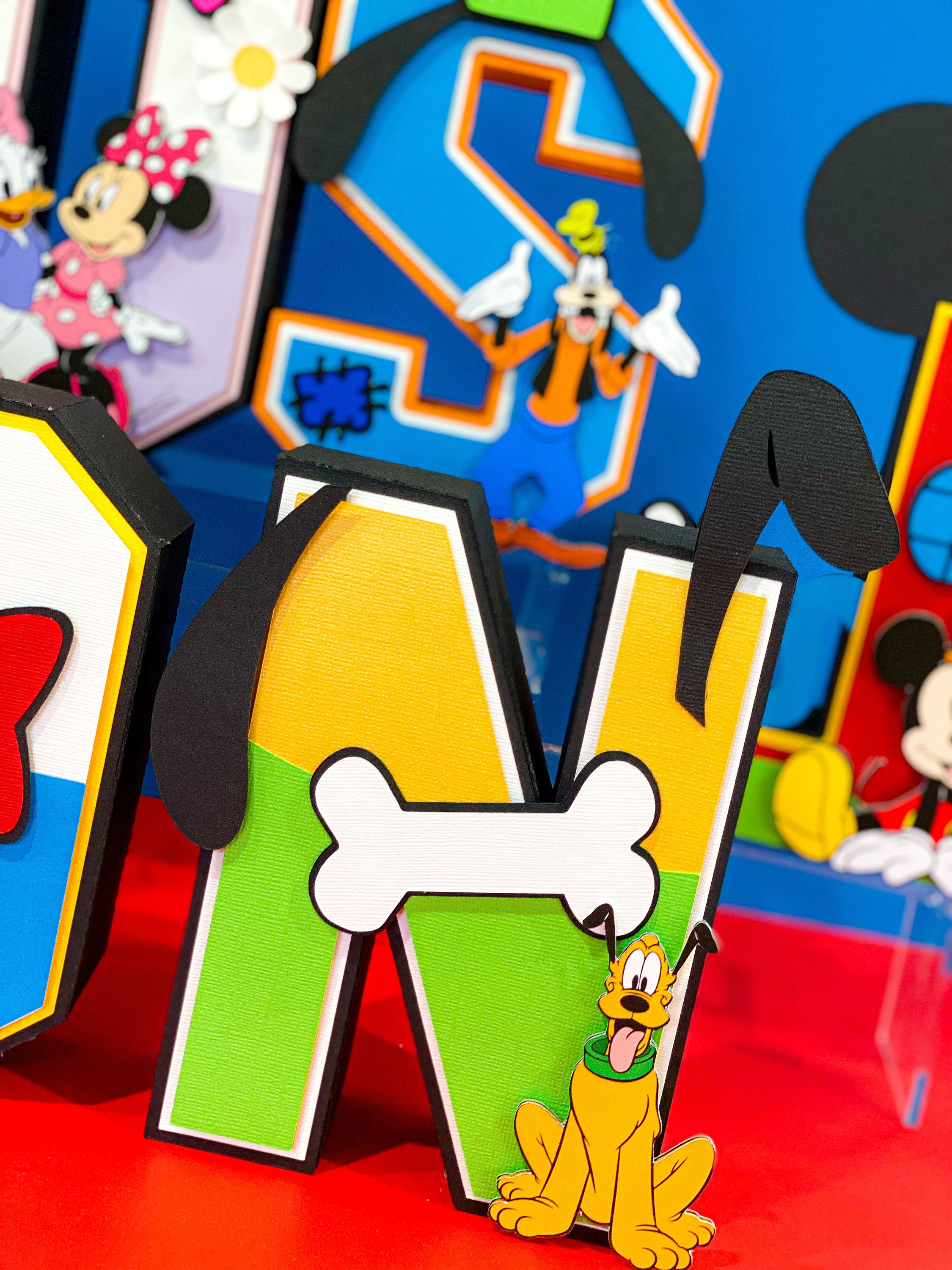 Letras o números 3D de la Casa Club de Mickey Mouse / Tema de Mickey y sus  amigos / Cumpleaños de Mickey / Decoración de habitación infantil / Baby  Shower - Etsy México, image size:2250x3000