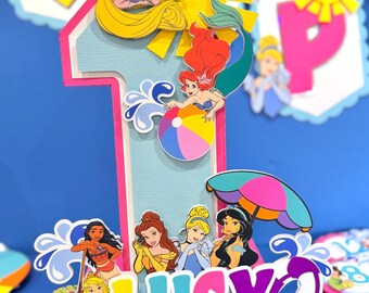 Princess Pool Party Theme 3D Letters or Numbers | Beach Summer Party Theme | Pool Party Birthday | Nursery Room Decor | Baby Shower