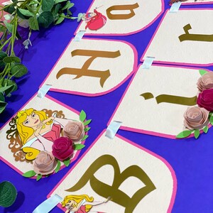 Sleeping Beauty Banner | Disney Princesses Theme Party | Sleeping ...