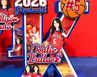 Personalized Graduation Letter With Photos | Senior Night Decor | Class of 2027 Graduation Gift | Basketball Graduation Keepsake