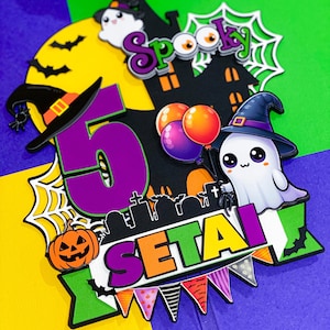 Spooky Halloween Cake Topper | Cute Spooky Cake Topper | Halloween Theme Party | Scary Birthday Theme |