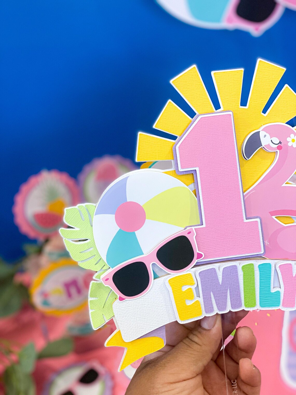 Pool Party Cake Topper | Beach Party Cake Topper | Summer Theme Party ...