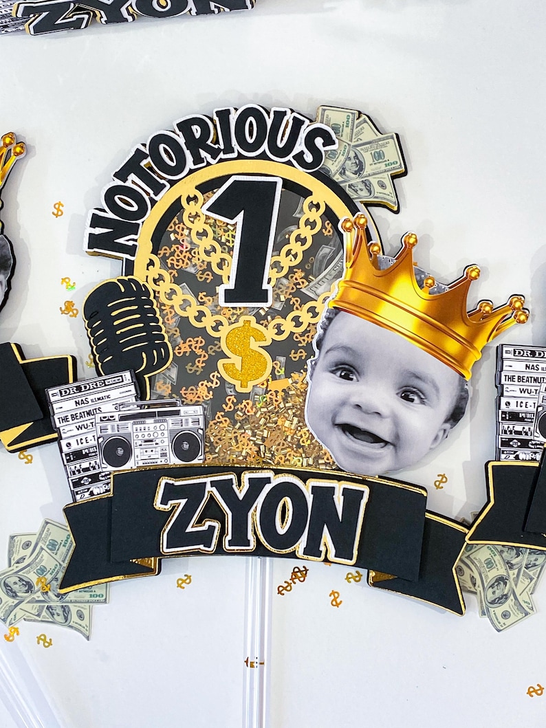 Notorious ONE Theme Cake Topper | Hip Hop Party Theme | Rap Birthday ...