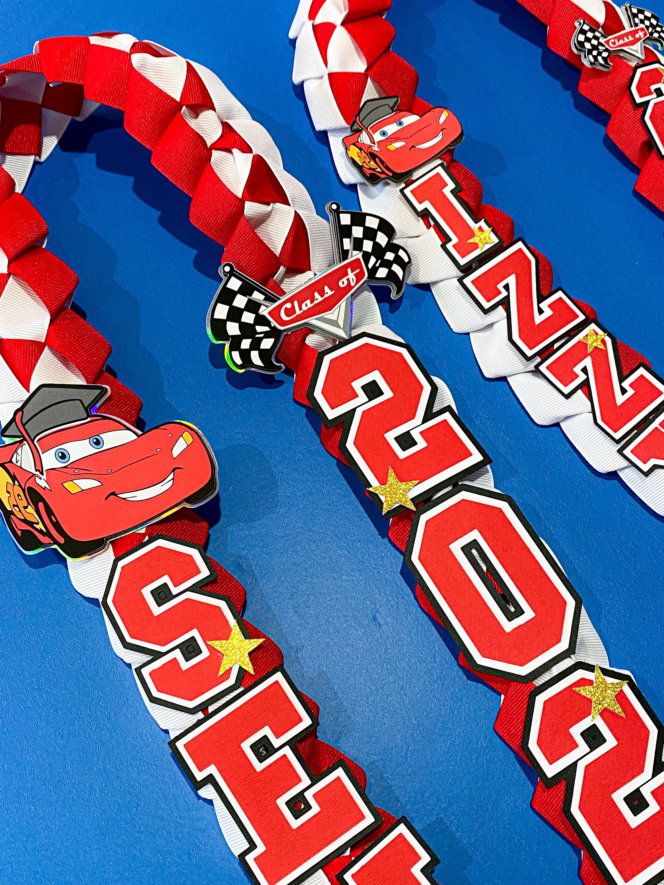 Cars Graduation Lay Bundle Cars Graduation Cap Topper and Lei | Kindergarten Graduation ...