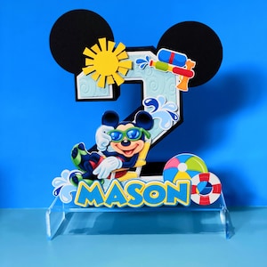 Mickey Pool Party Theme 3D Letters or Numbers | Mickey Summer Party Theme | Mickey Pool Party Birthday | Nursery Room Decor | Baby Shower |