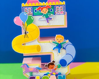 Large Playground 3D Letters or Numbers with Name | Indoor Playground Party | Colorful | Nursery Room Decor | Baby Shower Centerpieces