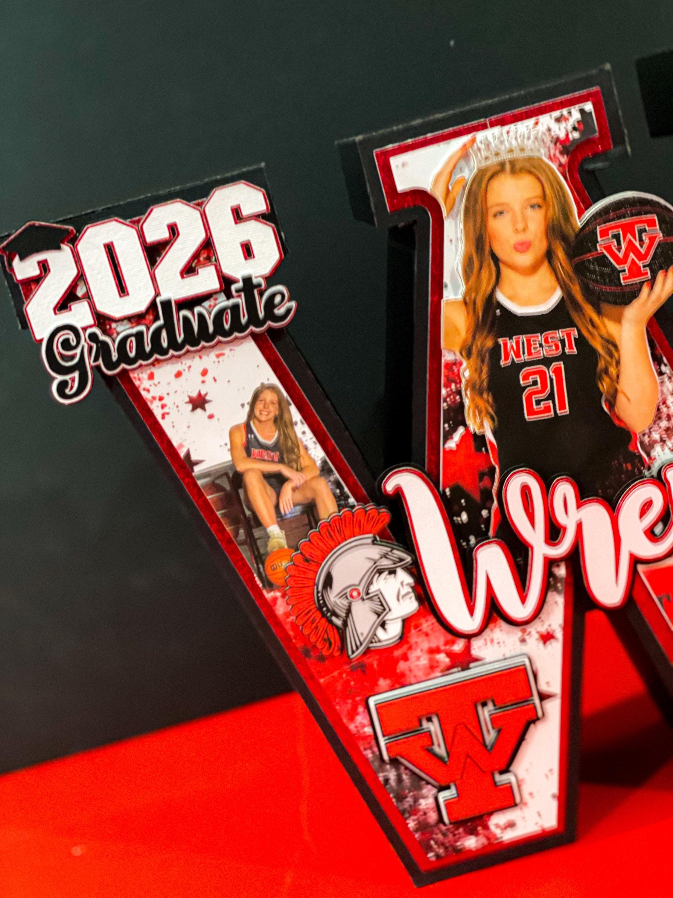 Personalized Graduation 3D Letter With Photos | Senior Night Gift ...
