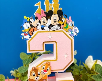 Large Mickey and Friends 3D Letters or Numbers with Name | Disney Party Theme  | Girl Party Decorations | Disney Centerpieces