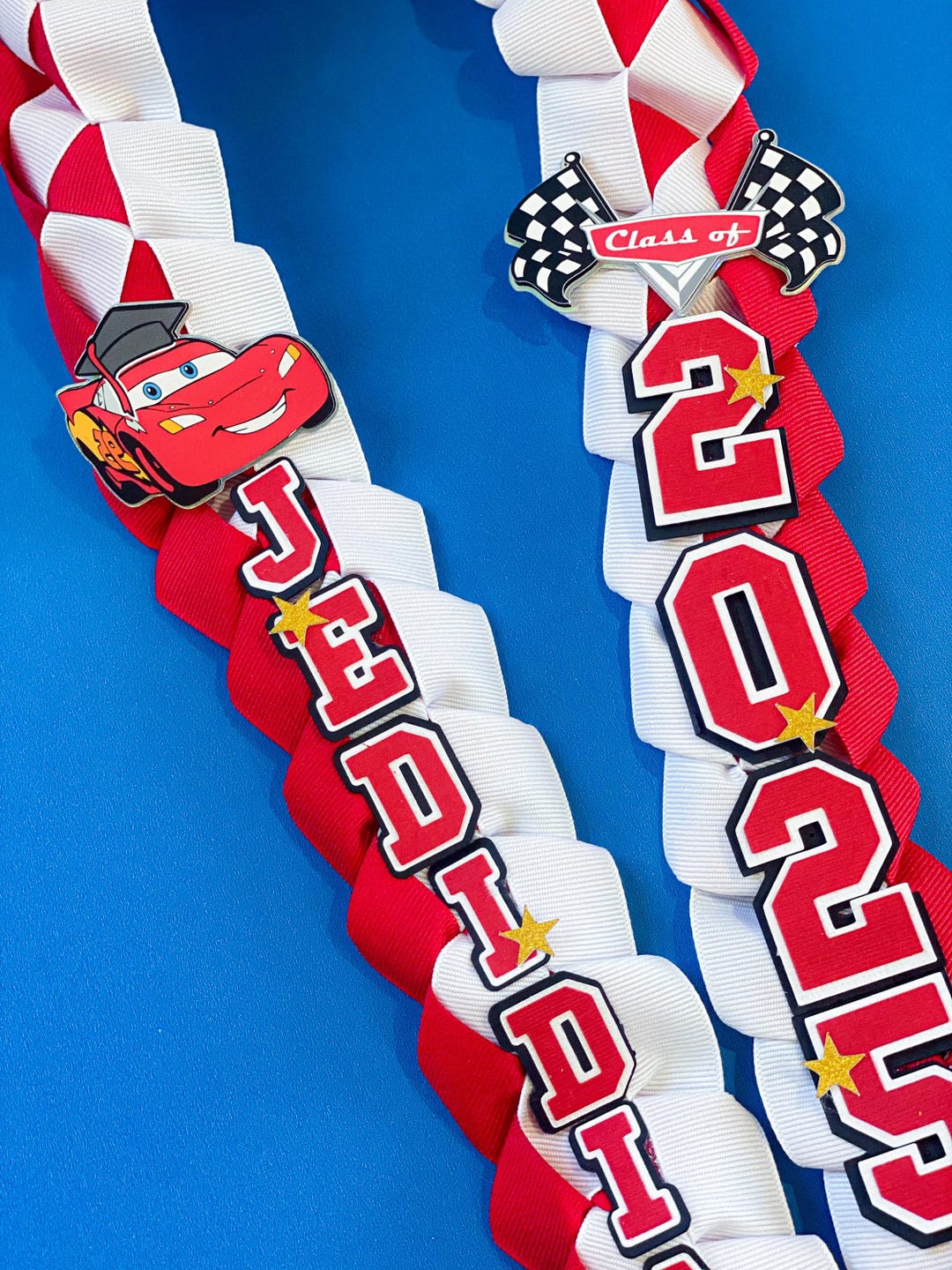 Cars Graduation Lay Disney Cars Graduation Lei | Graduation Gift | Custom Graduation Lei ...