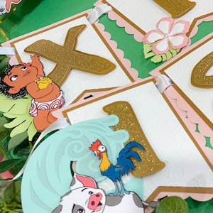 Baby Moana Birthday Banner | Disney Princesses Theme Party Supply | Princess Birthday Banner | Disney Princess Garland | Baby Princess Decor
