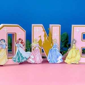 Princess 3D Letters or Numbers| Princess Party Theme | Princess Birthday Keepsake | Girl Party Decor | Princess Centerpiece | Memorabilia