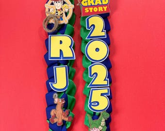 Toy Story Graduation Lei | Kindergarten Graduation Lei | Graduation Gift | Woody Buzz Graduation Lei | Graduation Ribbon Lei | Class of 2026