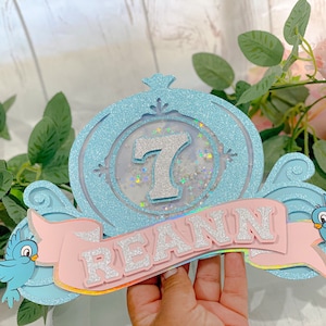 Cinderella Princess Cake Topper | Princess Theme Party | Castle Princess Birthday | Disney  Princess Birthday Theme |