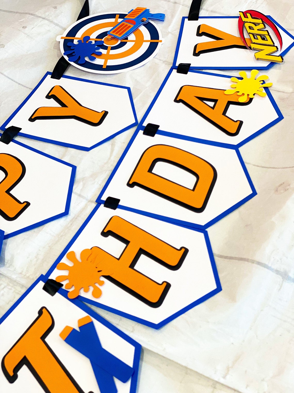 Nerf Theme Birthday Banner Personalized Birthday Banner - Etsy