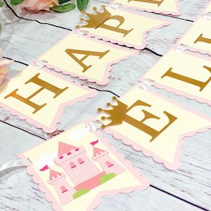 Happy Birthday Banner | Fairytale Princess Theme Party | Princess Birthday Banner | Princess Banner | Fairy Tale Story Time Princess