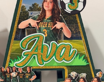 Personalized Graduation Letter With Photos | Senior Night Decor | Class of 2027 Graduation Gift | Soccer Graduation Keepsake