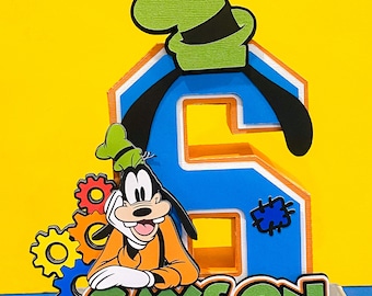 Goofy Theme 3D Letters or Numbers | Goofy Party Theme | Goofy Birthday | Nursery Room Decorations | Baby Shower | Goofy Wall Room Decor |
