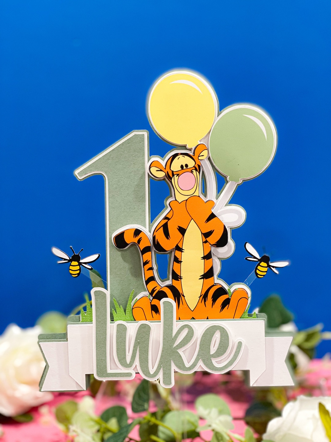 Tigger Winnie the Pooh Cake Topper Baby Shower Cake Topper Winnie the Pooh Theme Party Disney
