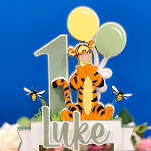 Tigger Winnie the Pooh Cake Topper | Baby Shower Cake Topper | Winnie the Pooh Theme Party | Disney Birthday Theme | Winnie the Pooh |