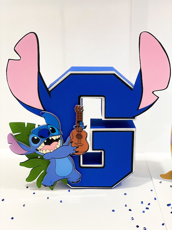 Décoration d'anniversaire - I Love Stitch & Angel