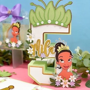 Princess Tiana Theme 3D Letters or Numbers | Tiana Party Theme | Princess and Frog Birthday | Nursery Room Decorations | Baby Shower Decor |